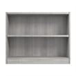Afuera Living Engineered Wood Universal Small 2 Shelf Bookcase in Platinum Gray
