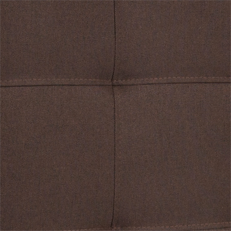 Afuera Living Contemporary Tufted Full Panel Headboard in Dark Brown