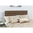 Afuera Living Contemporary Tufted Full Panel Headboard in Dark Brown