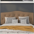 Afuera Living Contemporary Tufted Full Panel Headboard in Dark Brown