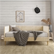 Afuera Living Mid-Century Upholstered Daybed Full Size in Tan Velvet