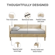 Afuera Living Mid-Century Upholstered Daybed Full Size in Tan Velvet