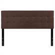 Afuera Living Contemporary Queen Fabric Panel Headboard in Dark Brown