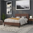 Afuera Living Contemporary Queen Fabric Panel Headboard in Dark Brown