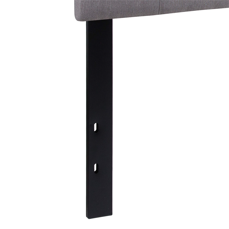 Afuera Living Contemporary Queen Fabric Panel Headboard in Light Gray
