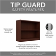 Afuera Living Contemporary Universal 2 Shelf Bookcase in Vogue Cherry