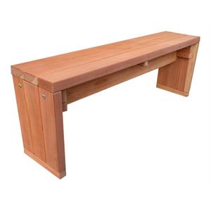 Afuera Living 4ft Farmhouse Solid Wood Outdoor Bench in Natural