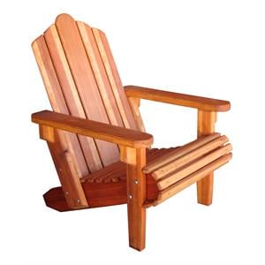 Afuera Living 36&quot Solid Wood Adirondack Chair in Natural Heart Stain