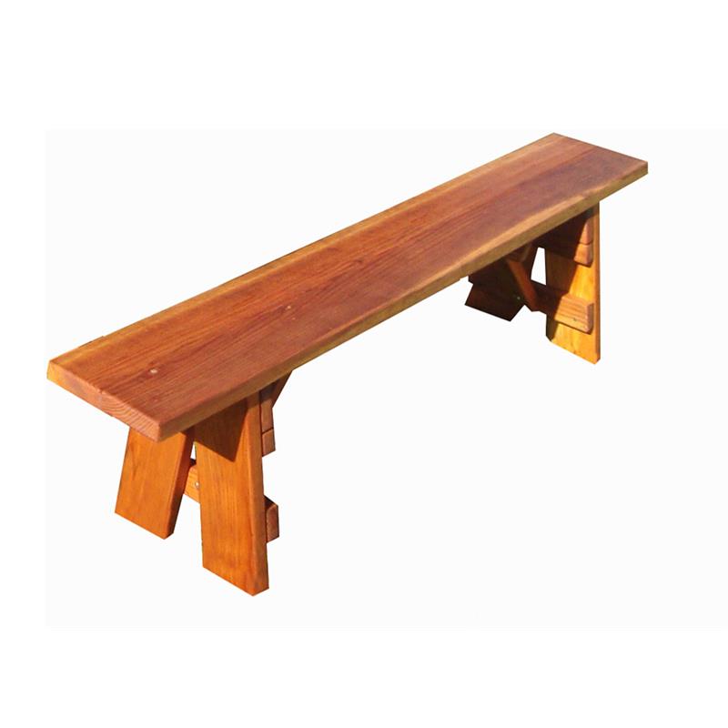 Afuera Living 5ft Farmhouse Solid Wood Picnic Bench in Natural