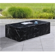 Afuera Living Contemporary Black Concrete Indoor/Outdoor Coffee Table