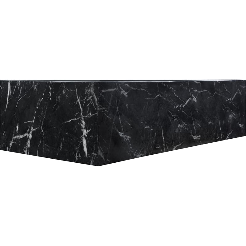 Afuera Living Contemporary Black Concrete Indoor/Outdoor Coffee Table