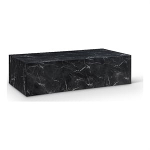 Afuera Living Contemporary Black Concrete Indoor/Outdoor Coffee Table
