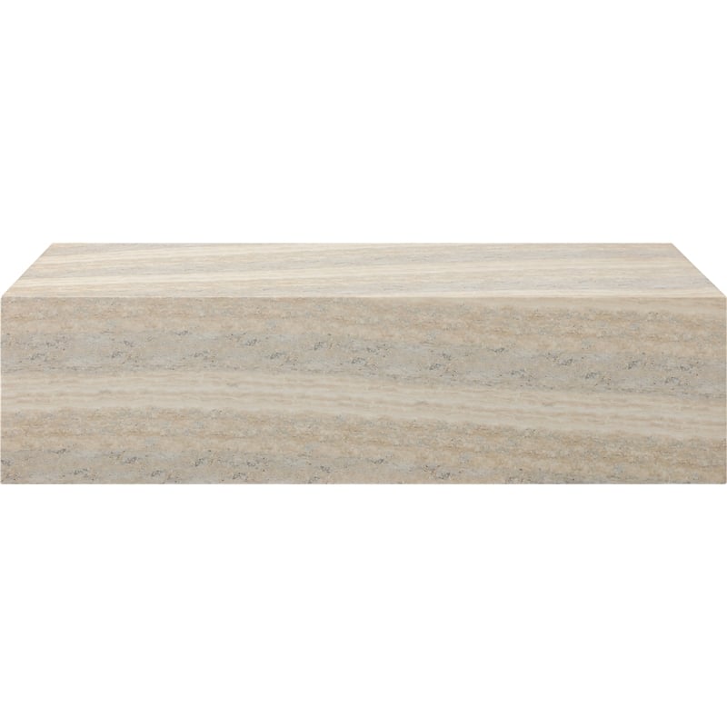 Afuera Living Travertine Finish Concrete Indoor/Outdoor Coffee Table