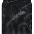 Afuera Living Contemporary Black Marble Finish Concrete Indoor/Outdoor End Table