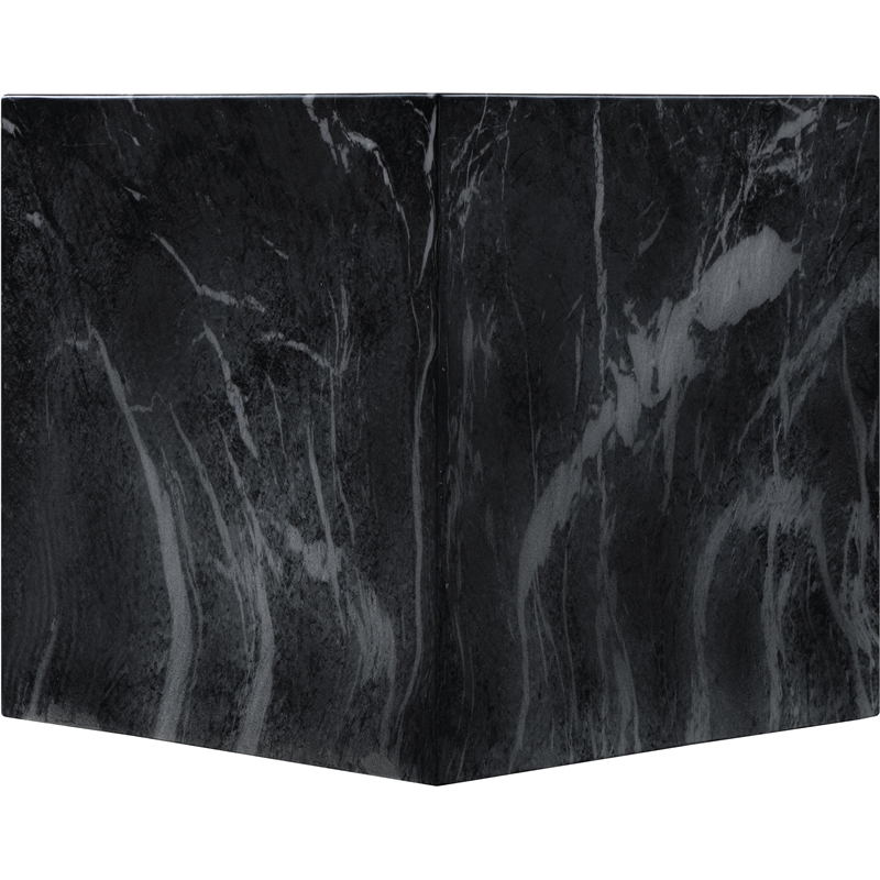 Afuera Living Contemporary Black Marble Finish Concrete Indoor/Outdoor End Table