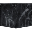 Afuera Living Contemporary Black Marble Finish Concrete Indoor/Outdoor End Table