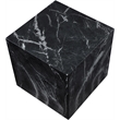 Afuera Living Contemporary Black Marble Finish Concrete Indoor/Outdoor End Table
