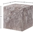 Afuera Living Contemporary Brown Marble Finish Concrete Indoor/Outdoor End Table