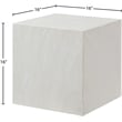Afuera Living Off White Marble Finish Concrete Indoor/Outdoor End Table