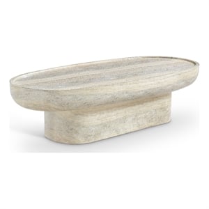 Afuera Living Travertine Finish Concrete Indoor/Outdoor Coffee Table