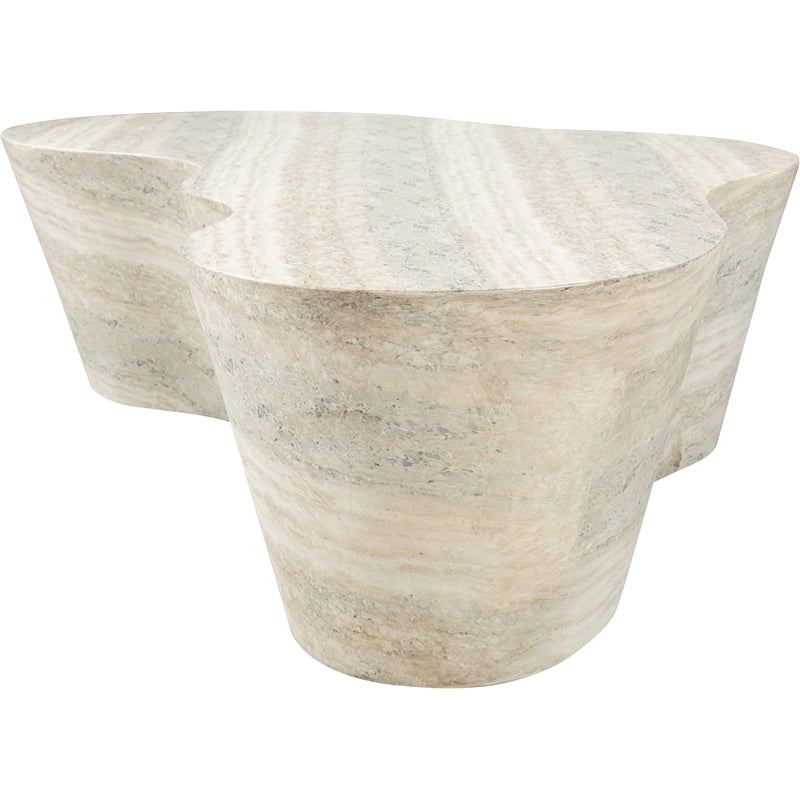 Afuera Living Indoor/Outdoor Concrete Travertine Finish Coffee Table