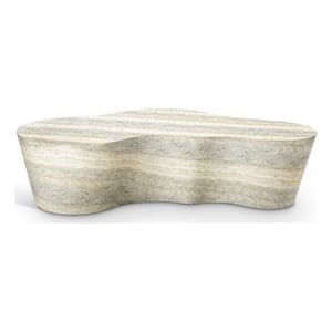 Afuera Living Indoor/Outdoor Concrete Travertine Finish Coffee Table