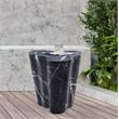 Afuera Living Contemporary Black Indoor/Outdoor Concrete Marble Finish End Table