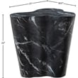 Afuera Living Contemporary Black Indoor/Outdoor Concrete Marble Finish End Table