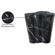 Afuera Living Contemporary Black Indoor/Outdoor Concrete Marble Finish End Table