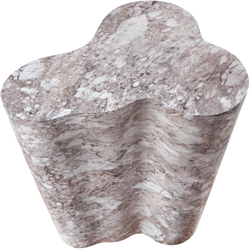Afuera Living Contemporary Brown Indoor/Outdoor Concrete Marble Finish End Table