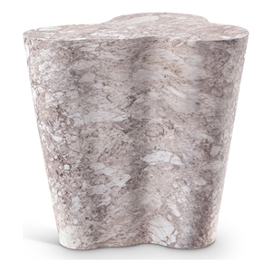 Afuera Living Contemporary Brown Indoor/Outdoor Concrete Marble Finish End Table