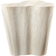 Afuera Living Contemporary Indoor/Outdoor Concrete Travertine Finish End Table