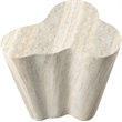 Afuera Living Contemporary Indoor/Outdoor Concrete Travertine Finish End Table