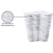 Afuera Living Contemporary White Indoor/Outdoor Concrete Marble Finish End Table