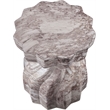 Afuera Living Contemporary Brown Marble Finish Concrete Indoor/Outdoor End Table
