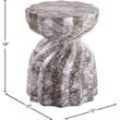 Afuera Living Contemporary Brown Marble Finish Concrete Indoor/Outdoor End Table