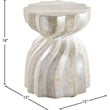 Afuera Living Contemporary Travertine Concrete Indoor/Outdoor End Table