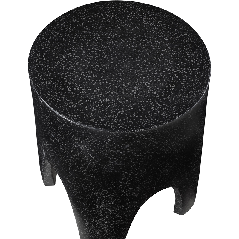 Afuera Living Contemporary Black Indoor/Outdoor Concrete End Table