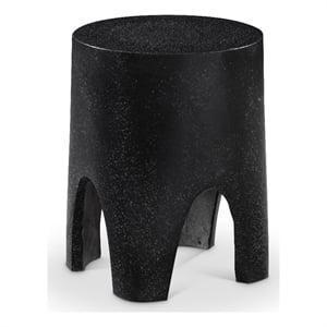 Afuera Living Contemporary Black Indoor/Outdoor Concrete End Table