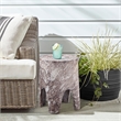 Afuera Living Contemporary Brown Indoor/Outdoor Concrete End Table