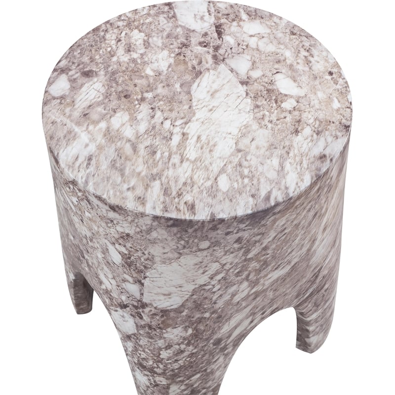 Afuera Living Contemporary Brown Indoor/Outdoor Concrete End Table
