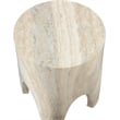 Afuera Living Contemporary Travertine Indoor/Outdoor Concrete End Table