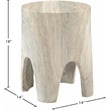 Afuera Living Contemporary Travertine Indoor/Outdoor Concrete End Table