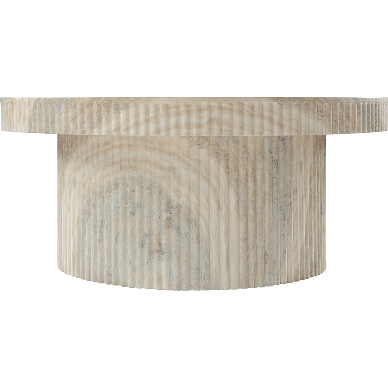 Afuera Living Contemporary Travertine Indoor/Outdoor Concrete Coffee Table