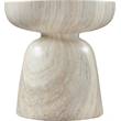 Afuera Living Contemporary Travertine Finish Concrete Indoor/Outdoor End Table
