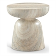 Afuera Living Contemporary Travertine Finish Concrete Indoor/Outdoor End Table