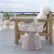 Afuera Living Contemporary Brown Indoor/Outdoor Concrete End Table