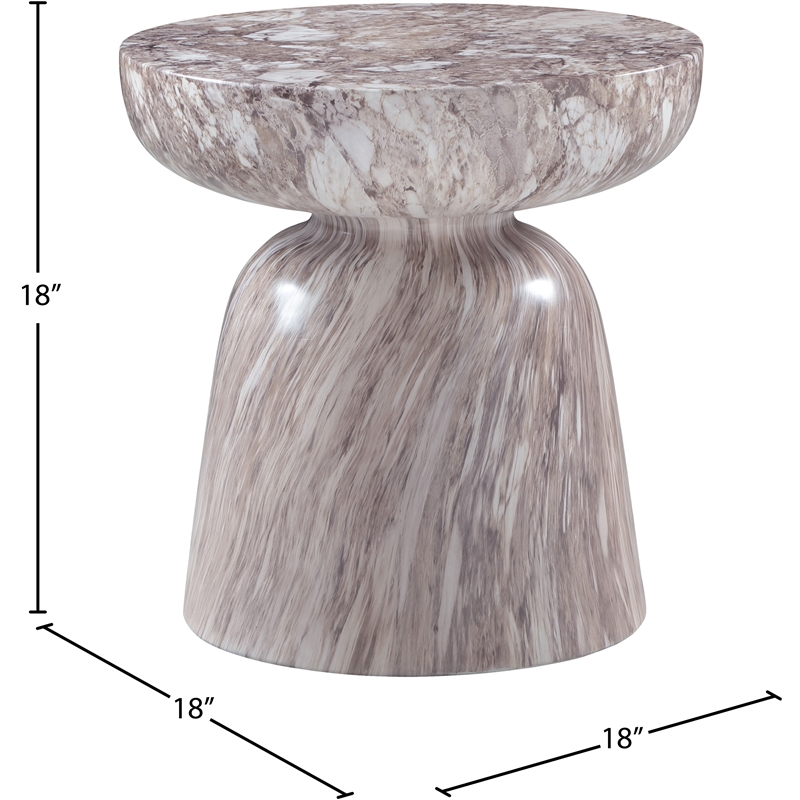 Afuera Living Contemporary Brown Indoor/Outdoor Concrete End Table
