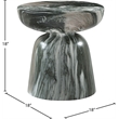 Afuera Living Contemporary Green Indoor/Outdoor Concrete End Table