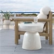 Afuera Living Contemporary Off White Indoor/Outdoor Concrete End Table